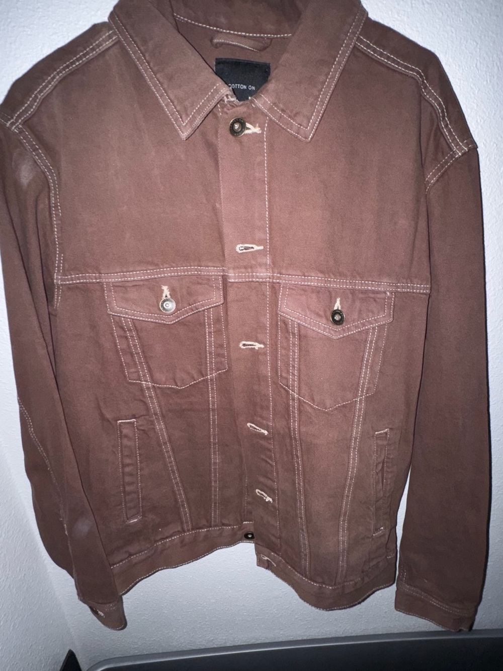 Cotton On Men's Rust Brown Shirt Jacket